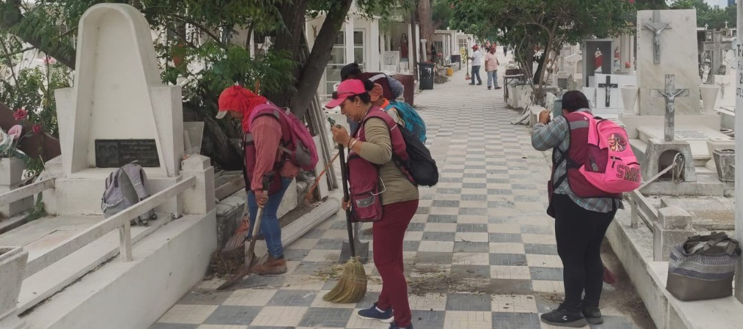 REFUERZAN LABORES DE LIMPIEZA EN PANTEONES DE CIUDAD MADERO.