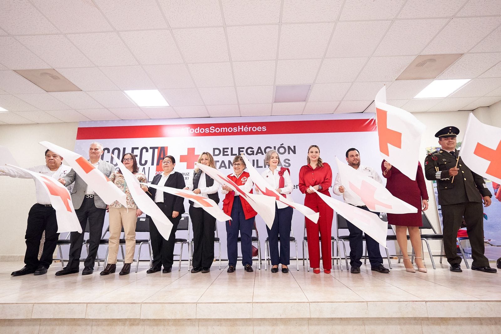 Pone en marcha María de Villarreal la Colecta Anual de la Cruz Roja Mexicana 2024 en Tamaulipas