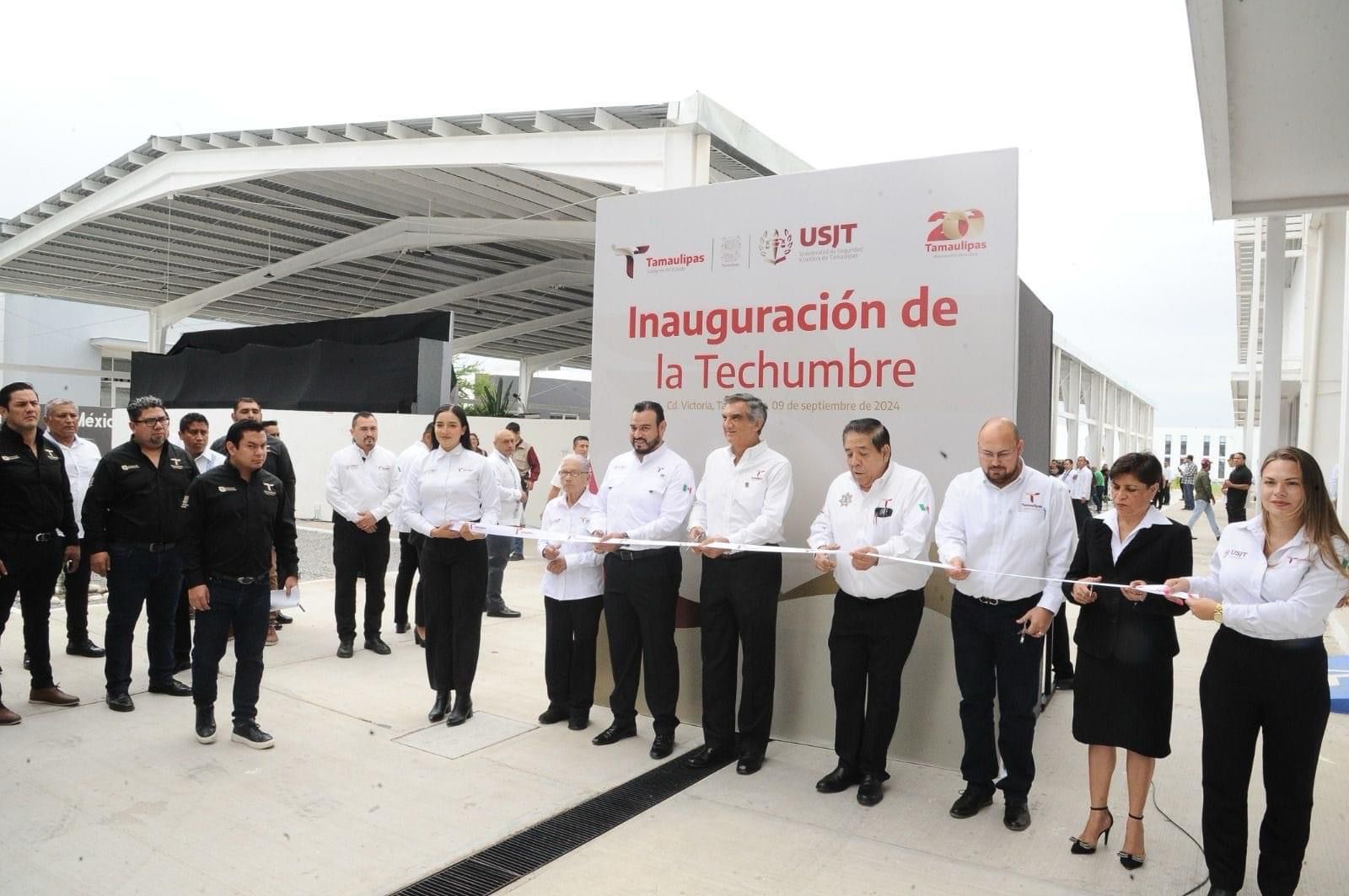 Techumbre inaugurada en la USJT por gobernador ofrece espacio digno para prácticas de cadetes y alumnos