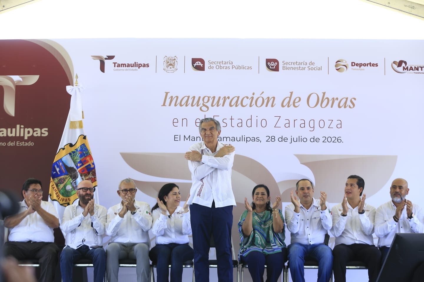 Arranca Américo Villarreal libramiento poniente y entrega obras hidráulicas y deportivas en El Mante
